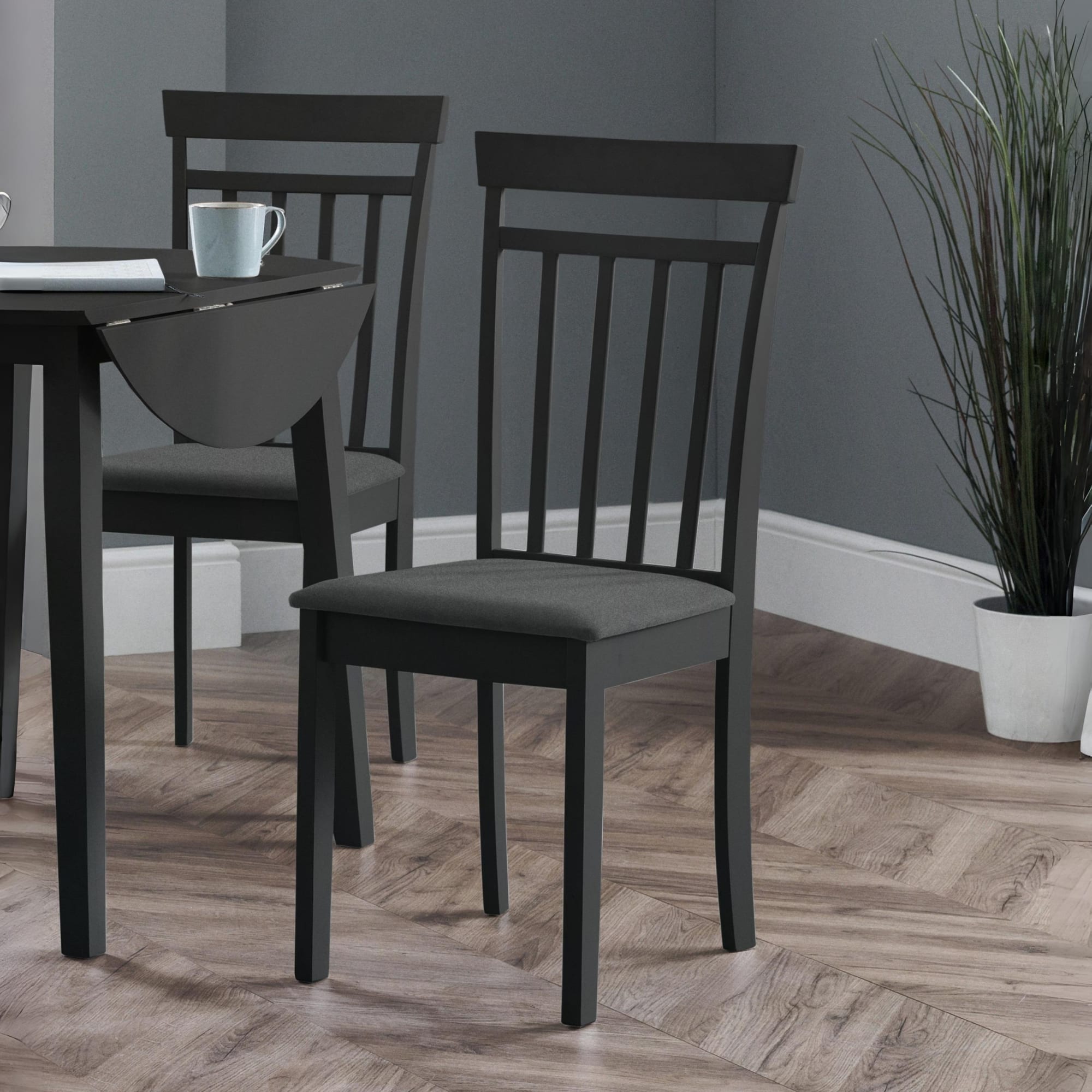 Set Of 2 Coast Black Dining Chairs