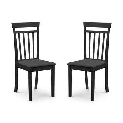 Set Of 2 Coast Black Dining Chairs