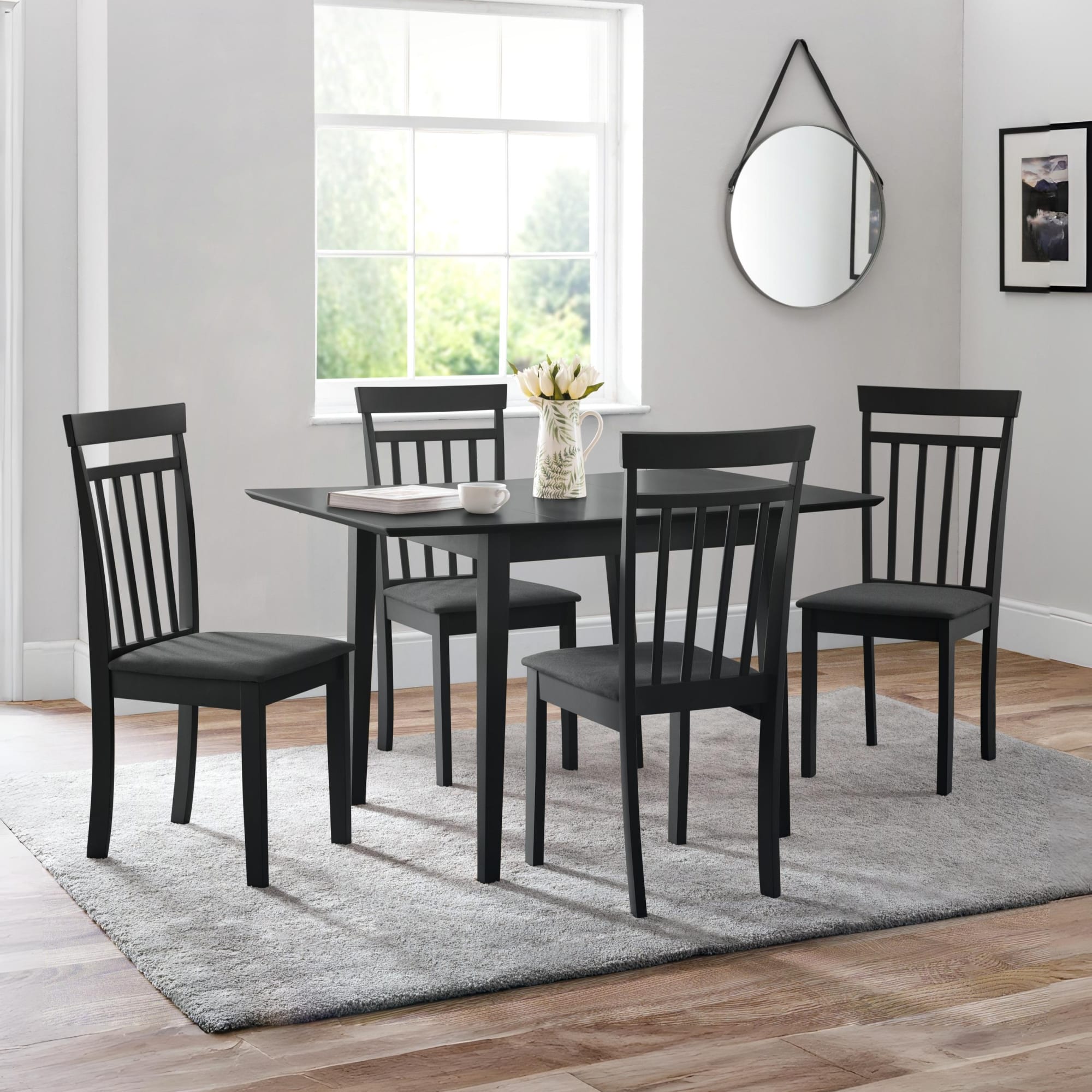 Set Of 2 Coast Black Dining Chairs
