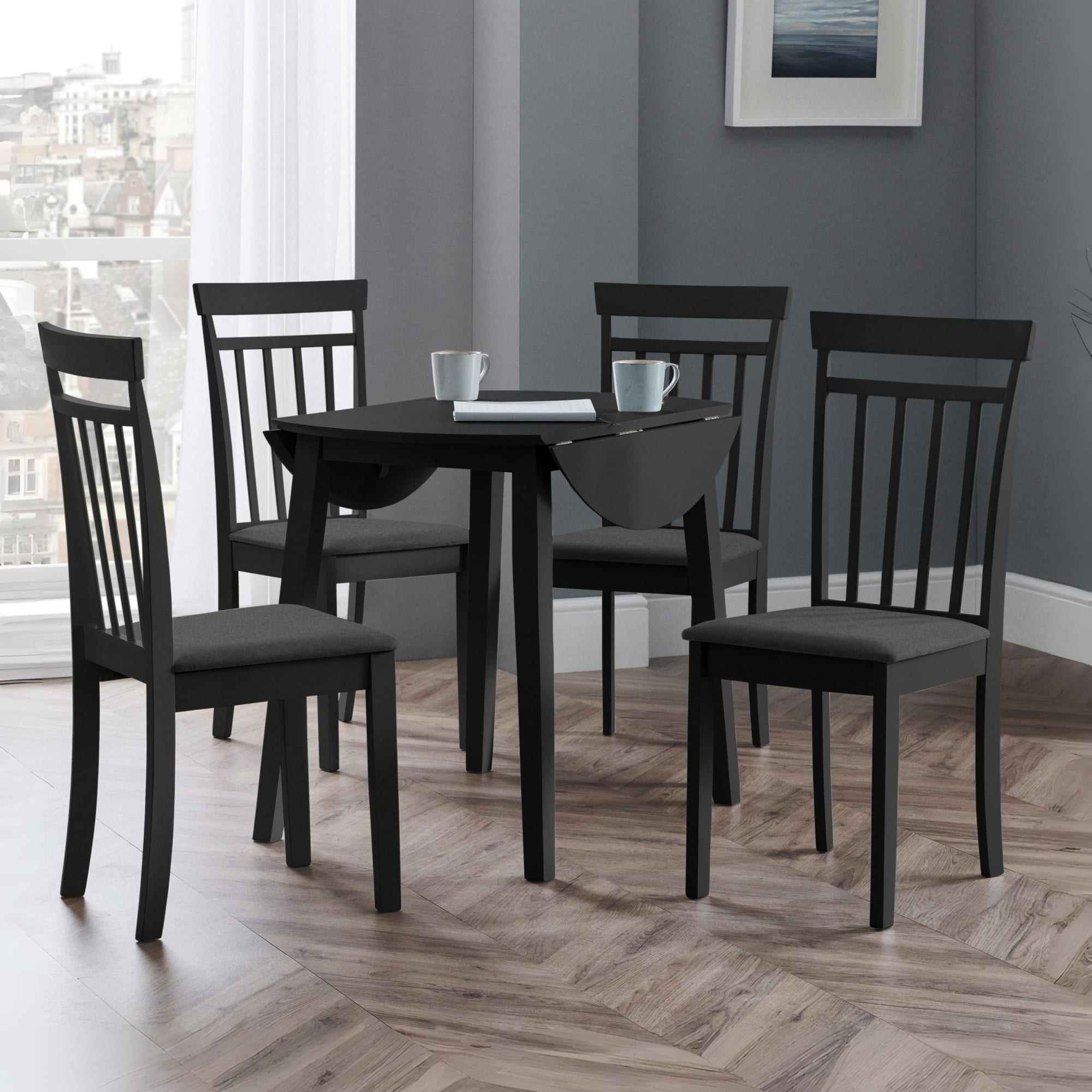 Set Of 2 Coast Black Dining Chairs