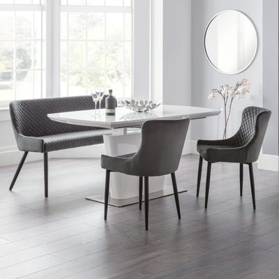 Como High Gloss Extending Table - White