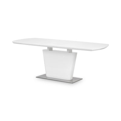 Como High Gloss Extending Table - White