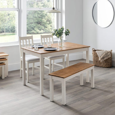 Coxmoor Rectangular Dining Table - Ivory & Oak