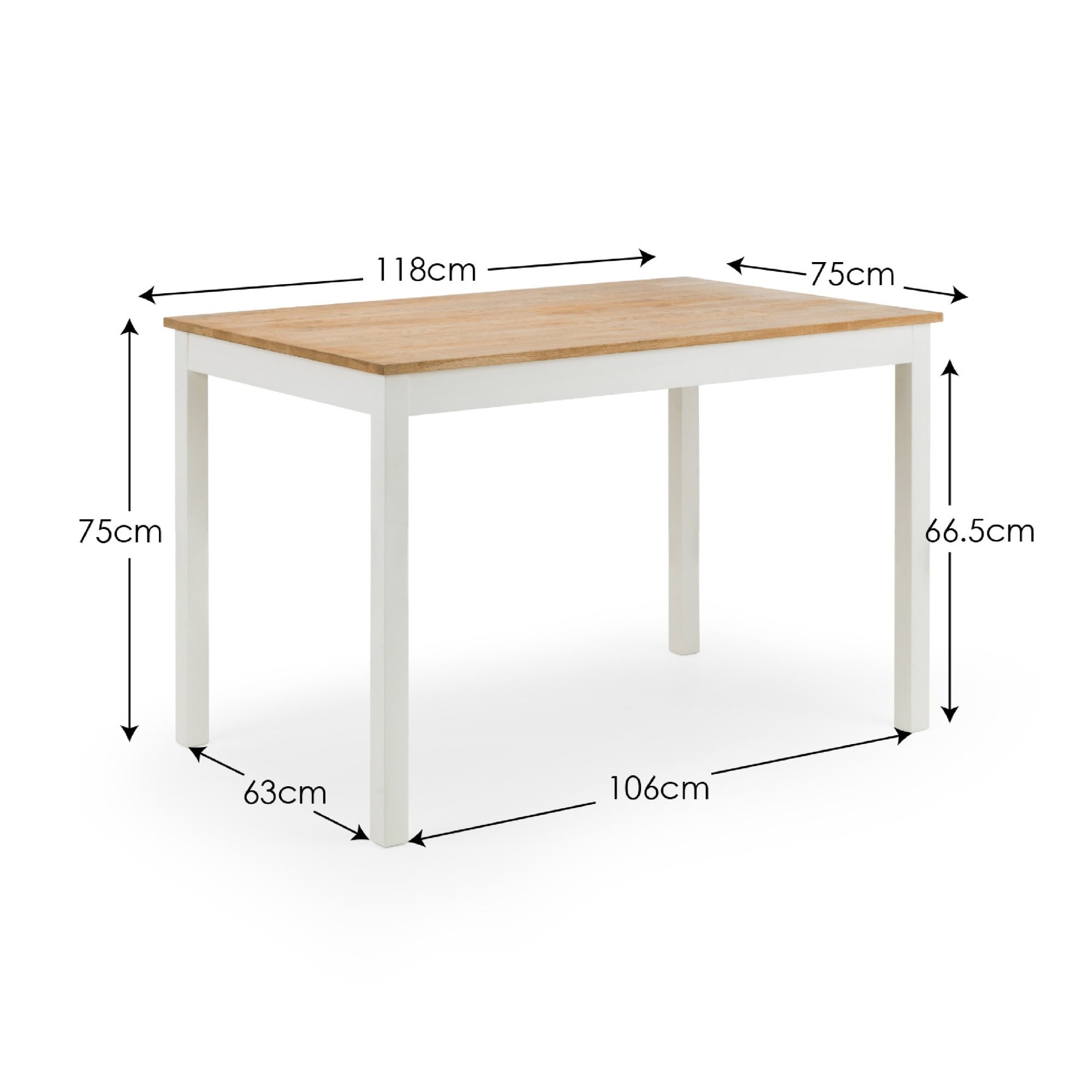Coxmoor Rectangular Dining Table - Ivory & Oak