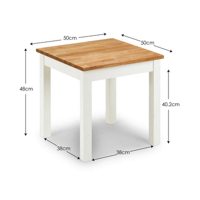 Coxmoor Lamp Table - Ivory & Oak