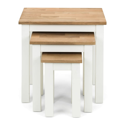 Coxmoor Nest Of 3 Tables - Ivory & Oak