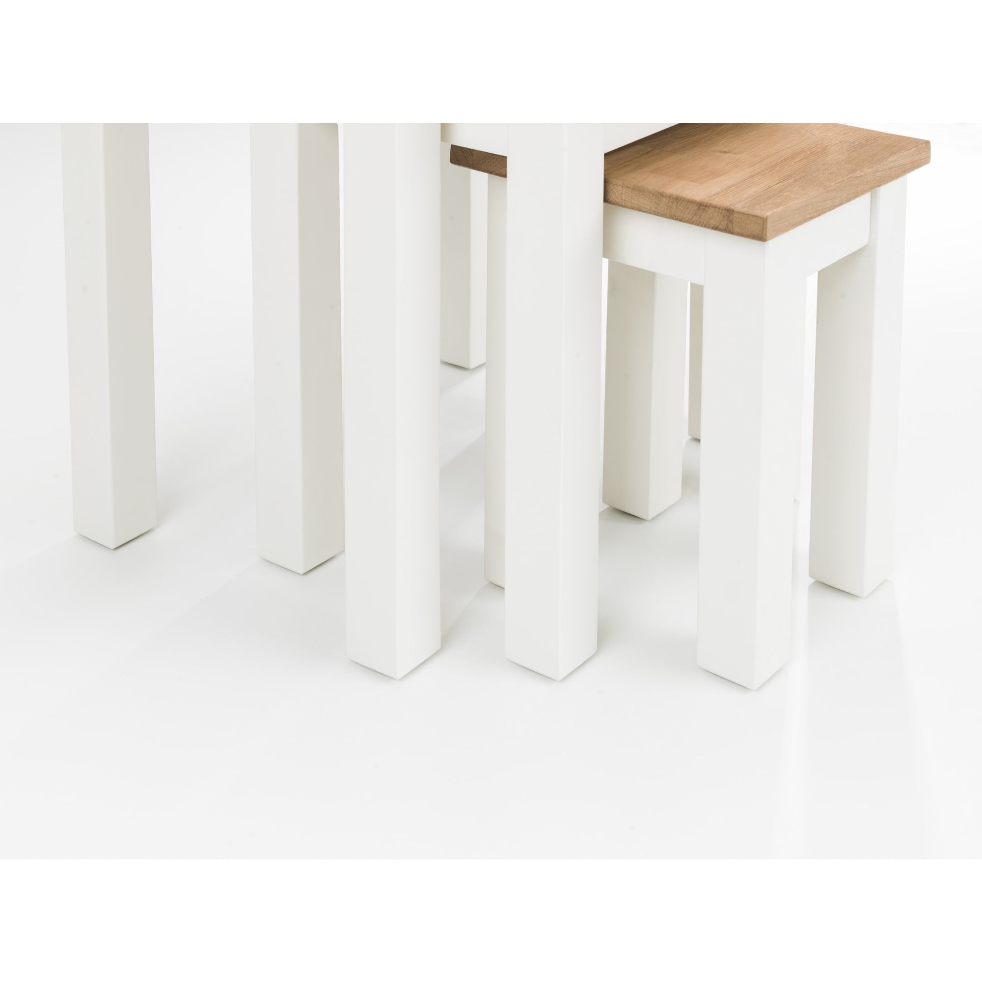 Coxmoor Nest Of 3 Tables - Ivory & Oak