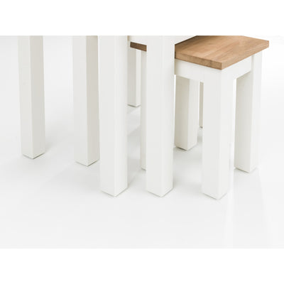 Coxmoor Nest Of 3 Tables - Ivory & Oak