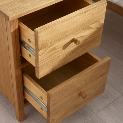 Coxmoor 2 Drawer Bedside - Oak
