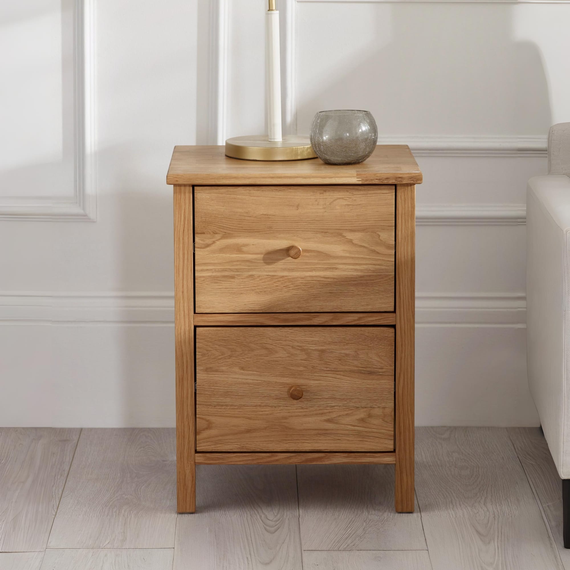 Coxmoor 2 Drawer Bedside - Oak