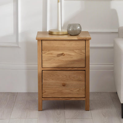 Coxmoor 2 Drawer Bedside - Oak