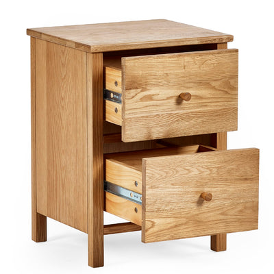 Coxmoor 2 Drawer Bedside - Oak