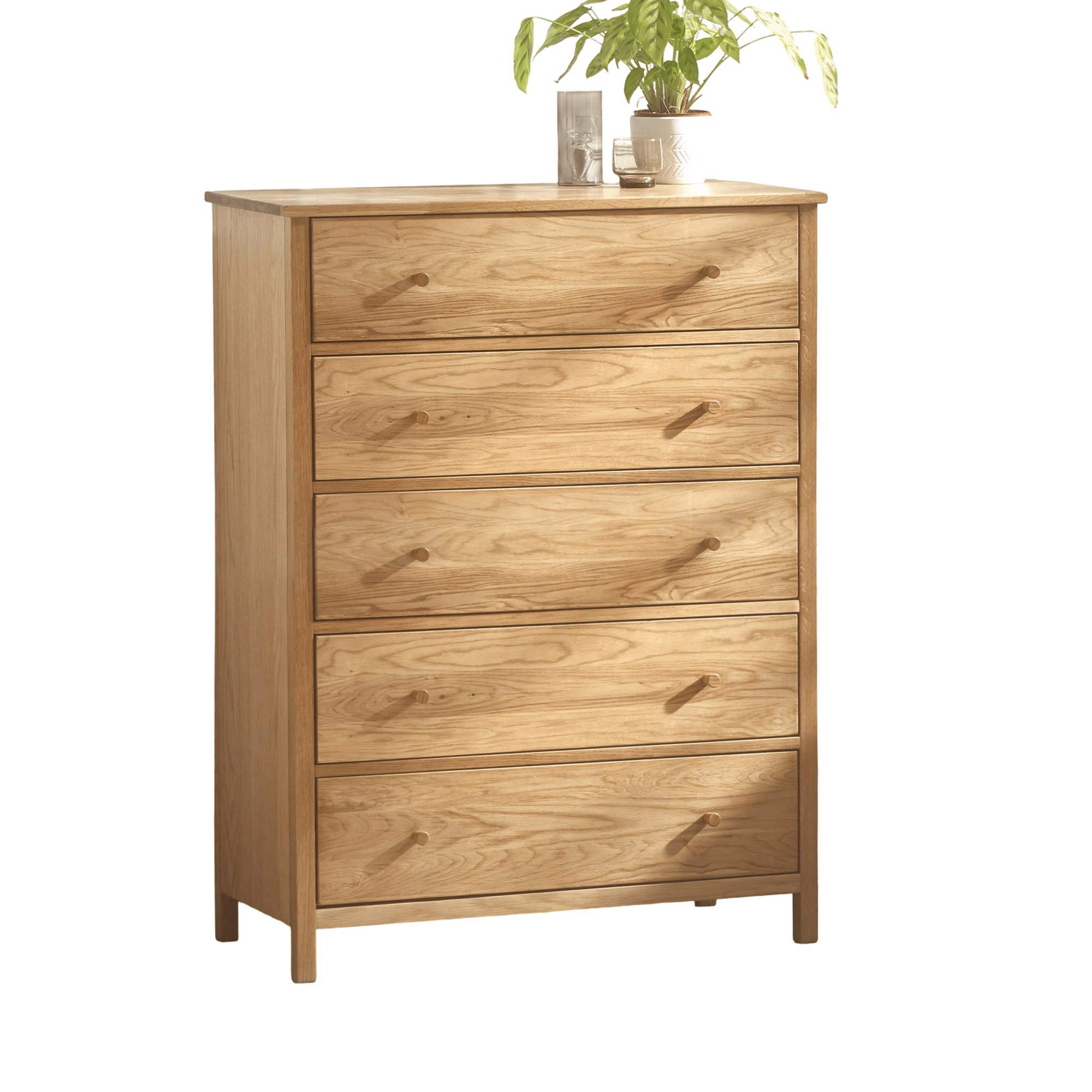 Coxmoor 5 Drawer Wide Chest - Oak