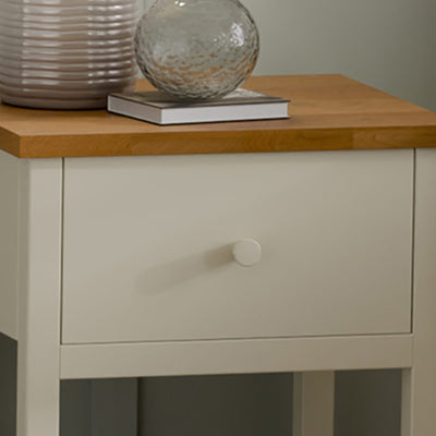Coxmoor 1 Drawer - Ivory and Oak