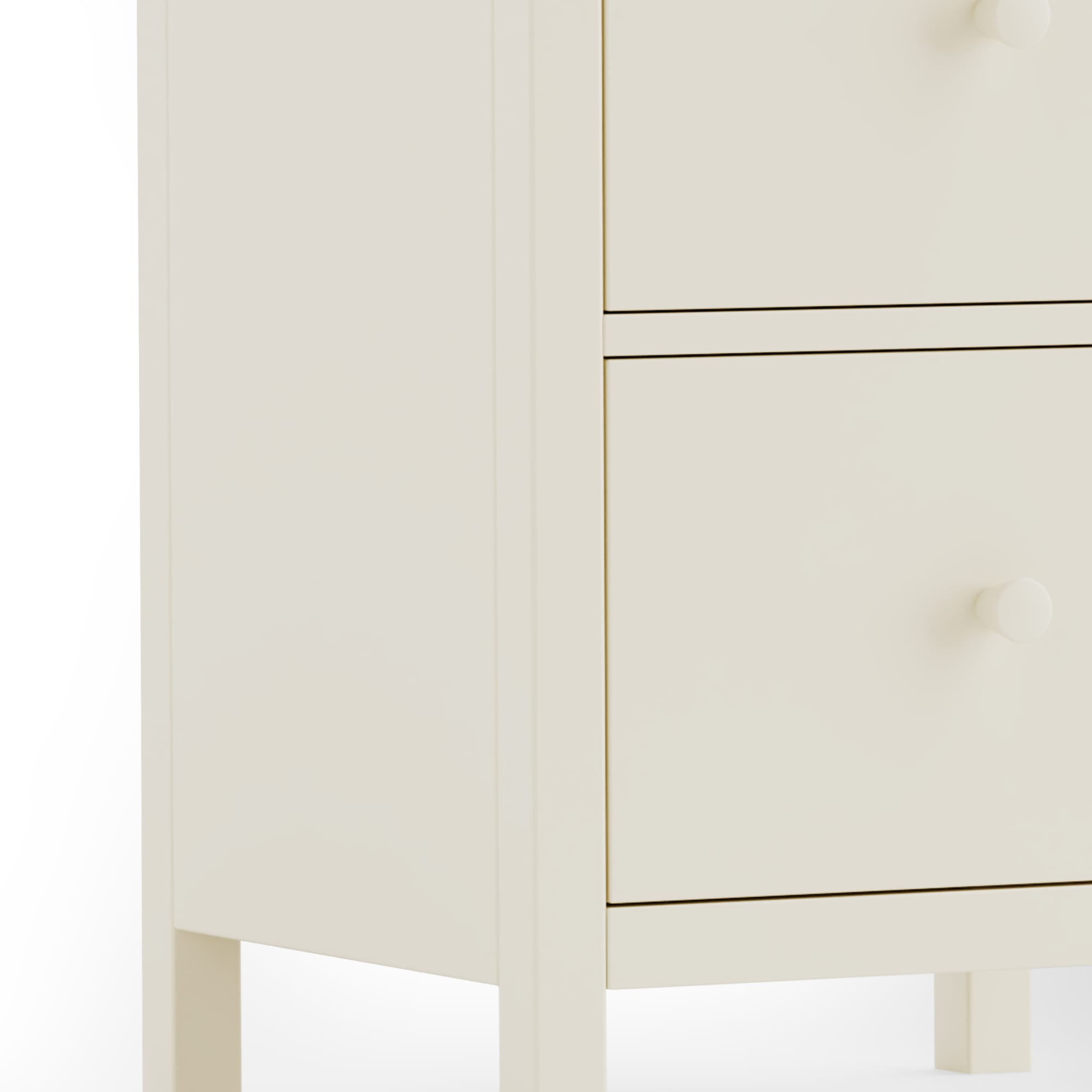 Coxmoor 2 Drawer Bedside - Ivory and Oak