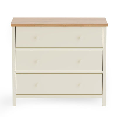 Coxmoor 3 Drawer Chest - Ivory and Oak