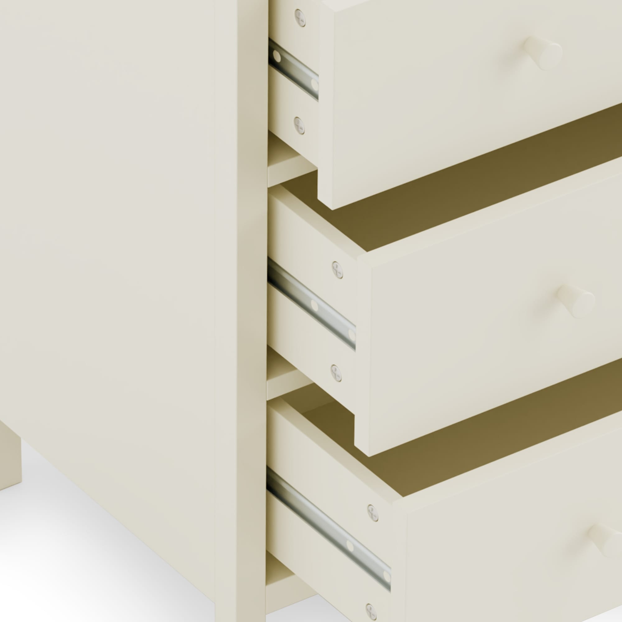 Coxmoor 3 Drawer Chest - Ivory and Oak