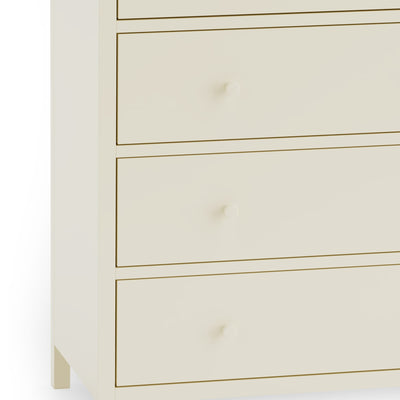 Coxmoor 5 Drawer Wide Chest - Ivory and Oak