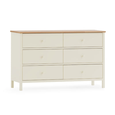 Coxmoor 6 Drawer Chest - Ivory and Oak