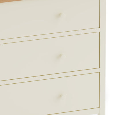 Coxmoor 6 Drawer Chest - Ivory and Oak