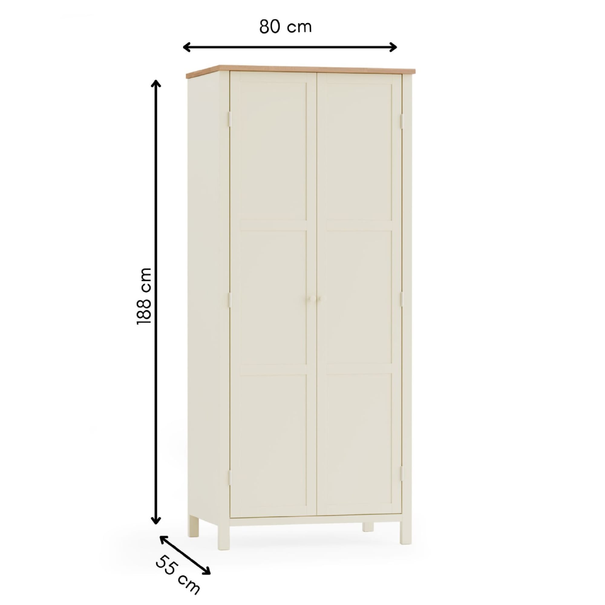 Coxmoor Wardrobe - Ivory and Oak