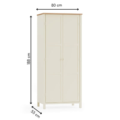 Coxmoor Wardrobe - Ivory and Oak