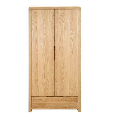 Curve 2 Door 1 Drawer Wardrobe