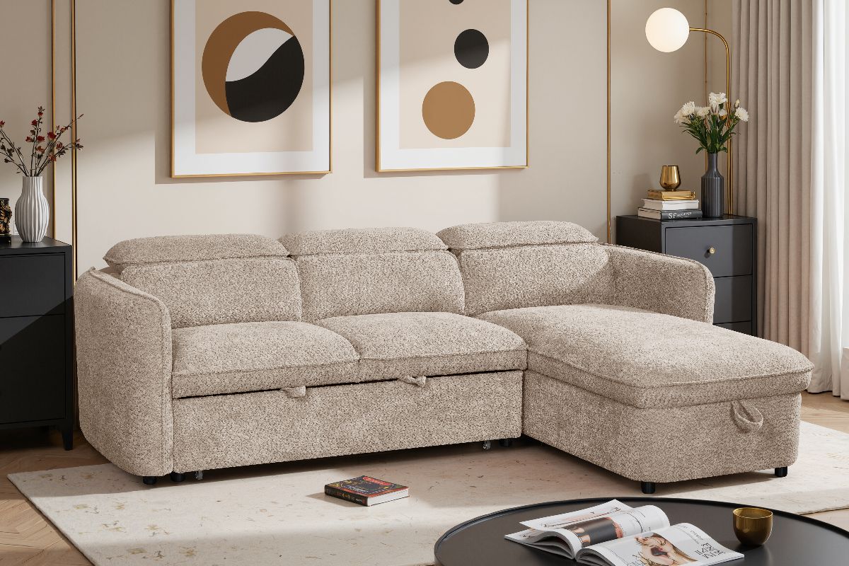 Capri Sofabed Beige Universal Corner