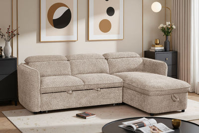 Capri Sofabed Beige Universal Corner