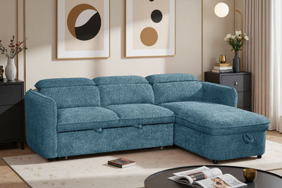 Capri Sofabed Blue Universal Corner