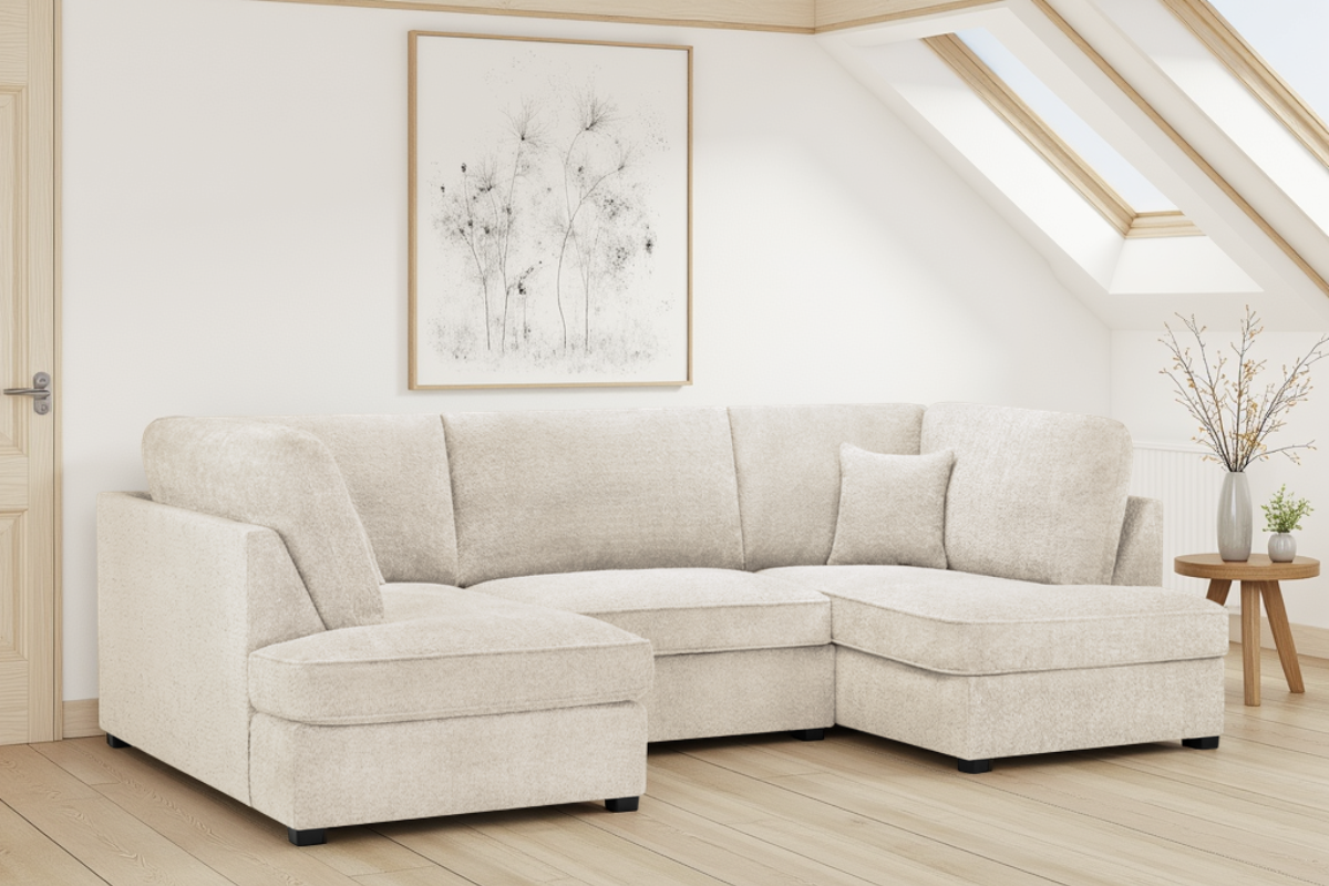 Carnaby Sofa Boucle Beige U Shape Corner