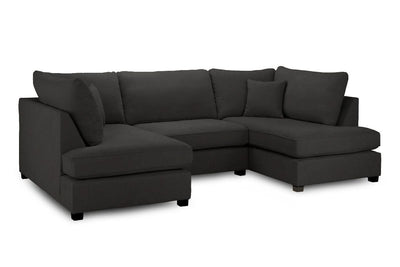 Carnaby Classic Sofa Black U Shape Corner