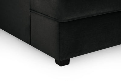 Carnaby Sofa Plush Black U Shape Corner