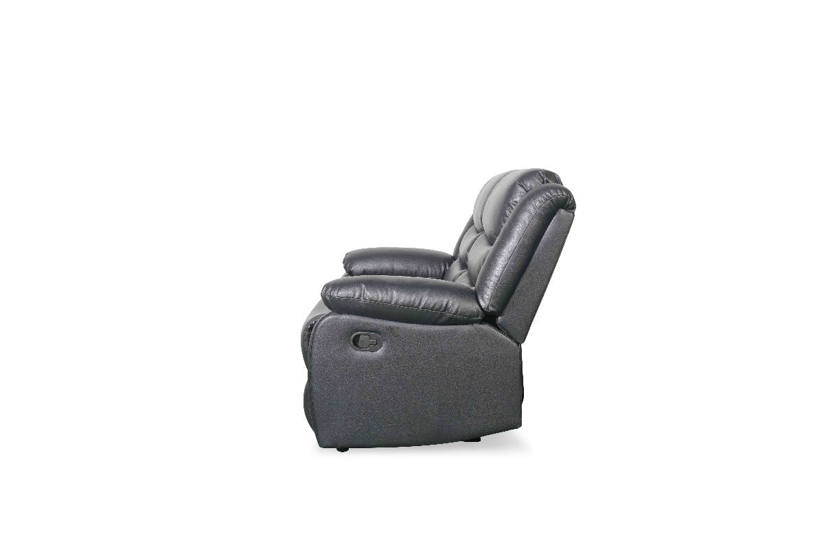 Conrad Manual Recliner Sofa Black 2 Seater