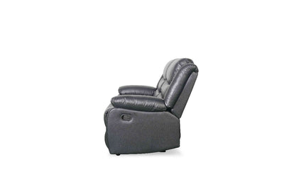 Conrad Manual Recliner Sofa Black 2 Seater