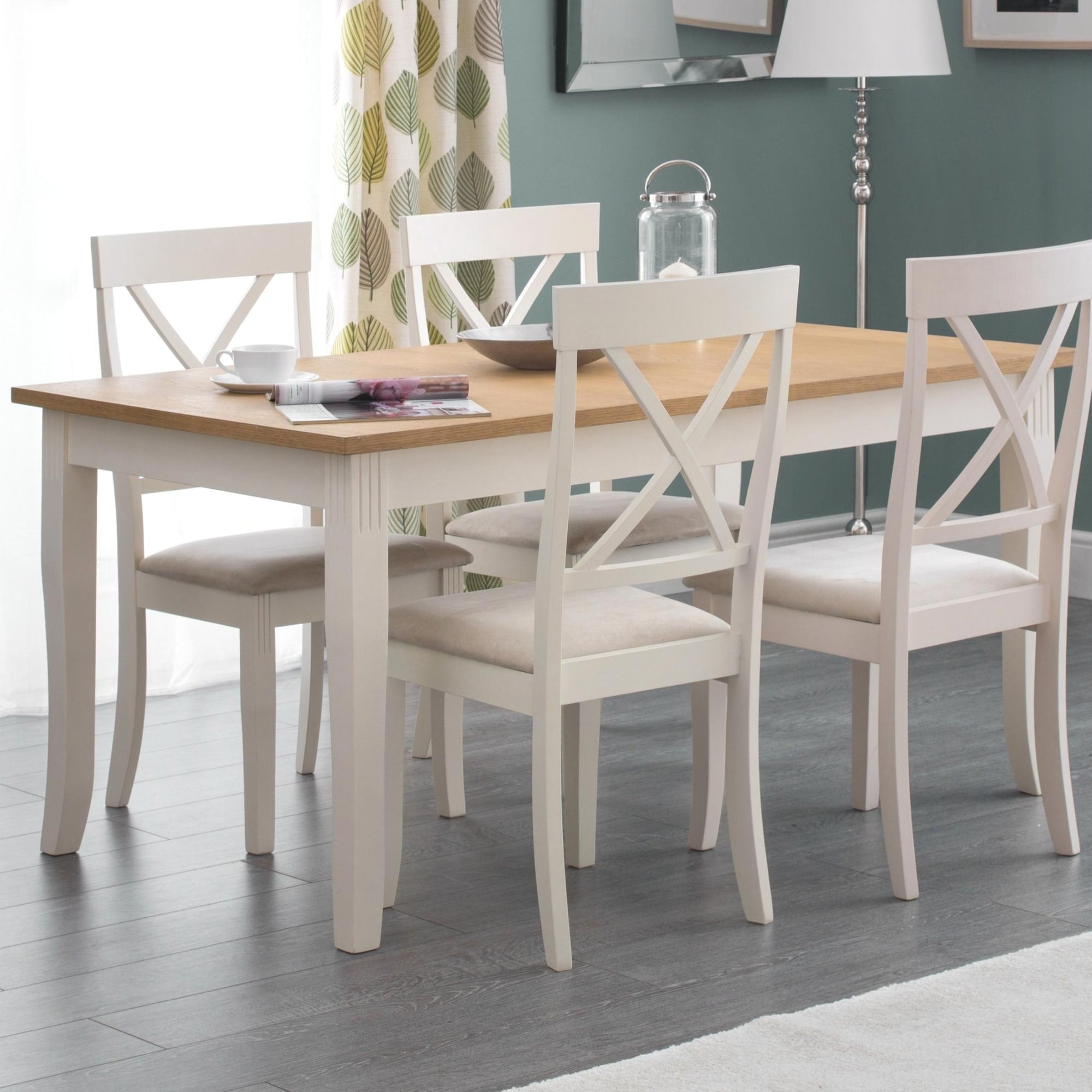 Davenport Oak/White Dining Table