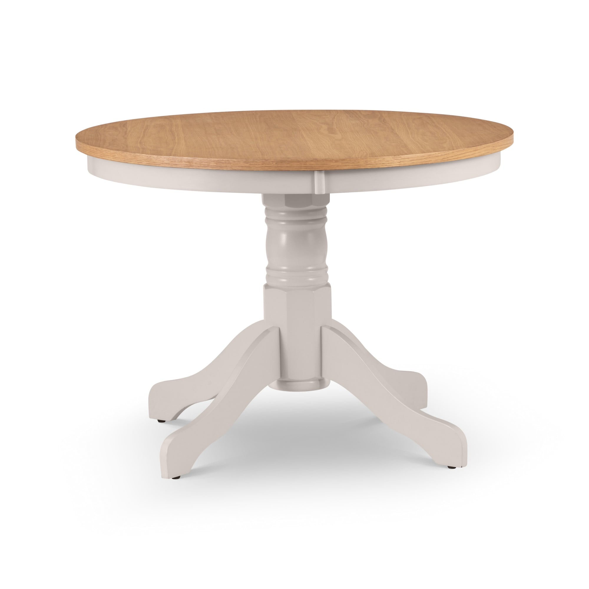 Davenport Oak/Elephant Grey Round Pedestal Table