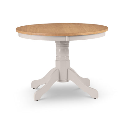 Davenport Oak/Elephant Grey Round Pedestal Table