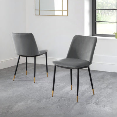 Set Of 2 Delaunay Dining Chairs - Grey