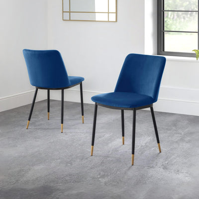 Set Of 2 Delaunay Dining Chairs - Blue
