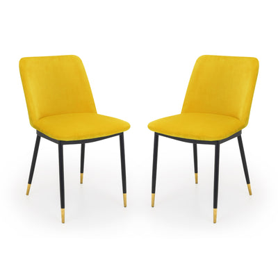 Set Of 2 Delaunay Dining Chairs - Mustard