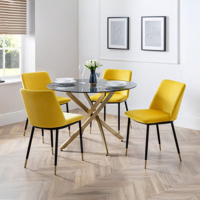 Set Of 2 Delaunay Dining Chairs - Mustard