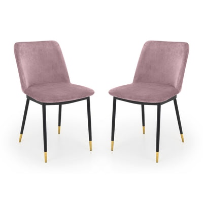 Set Of 2 Delaunay Dining Chairs - Dusky Pink