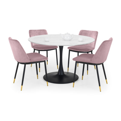 Set Of 2 Delaunay Dining Chairs - Dusky Pink