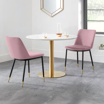Set Of 2 Delaunay Dining Chairs - Dusky Pink