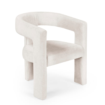 Elara Cream Chenille Upholstered  Chair