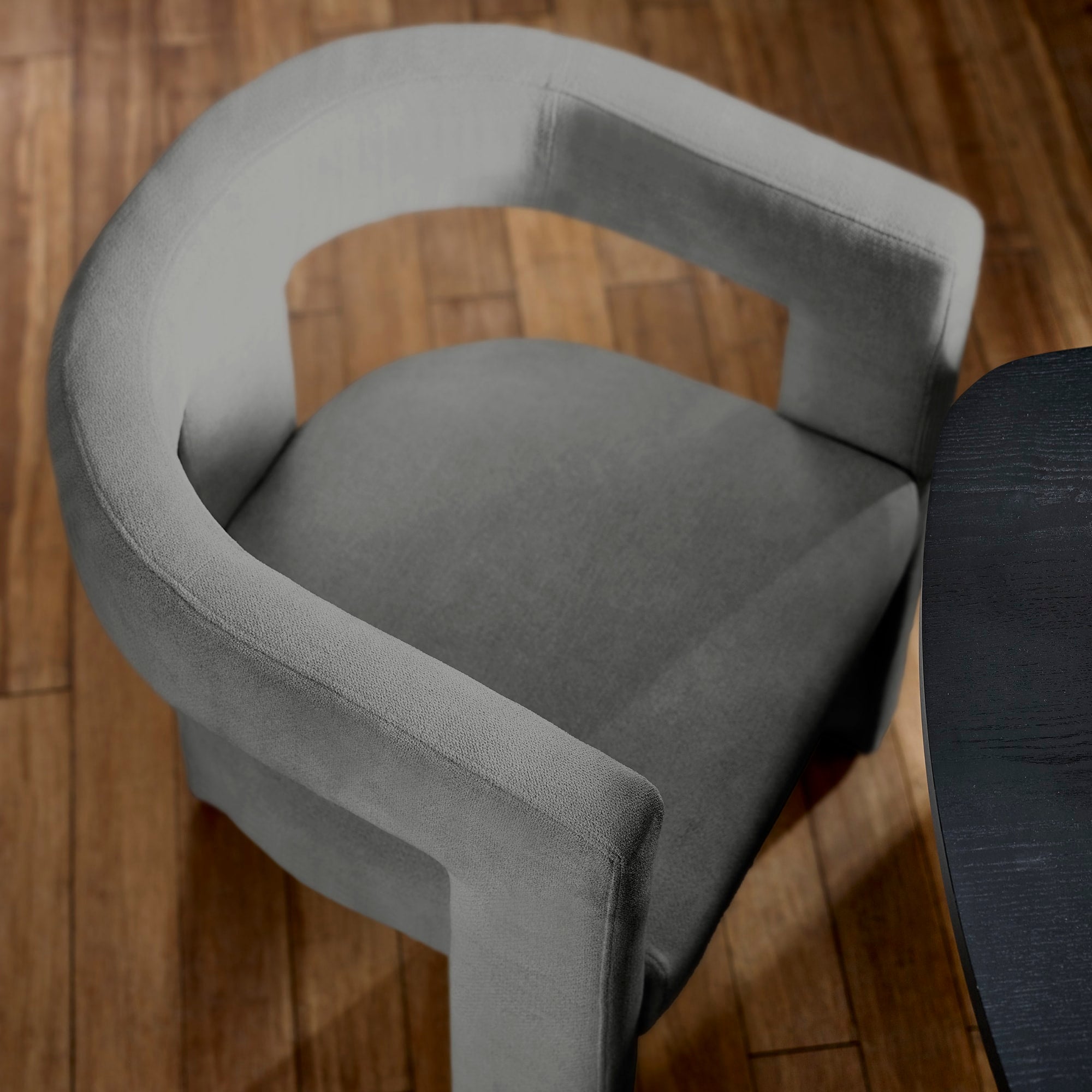 Elara Grey Chenille Upholstered  Chair