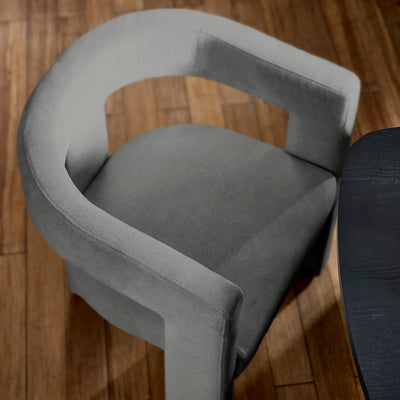 Elara Grey Chenille Upholstered  Chair