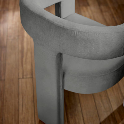 Elara Grey Chenille Upholstered  Chair
