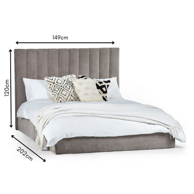 Eloise 135cm Double Bed - Grey